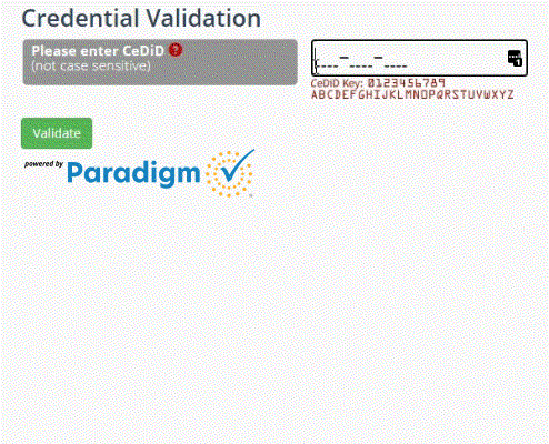 animation of validation process